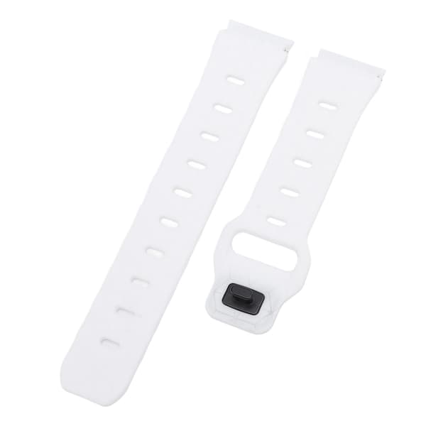 Silikonearmbånd med fodboldtekstur og quick release til Galaxy Watch 6 5 4 Hvid