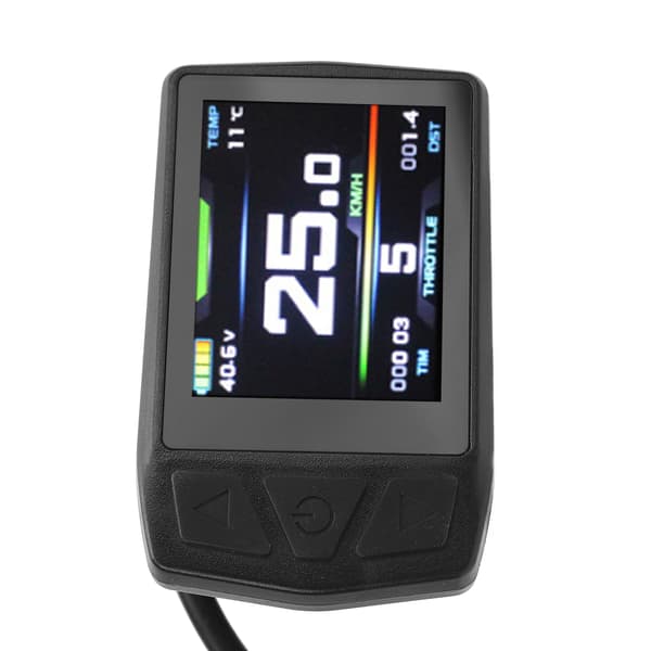 LCD-display för elscooter med bakgrundsbelysning och 24-48V USB-port. Slitstark ABS-panel.