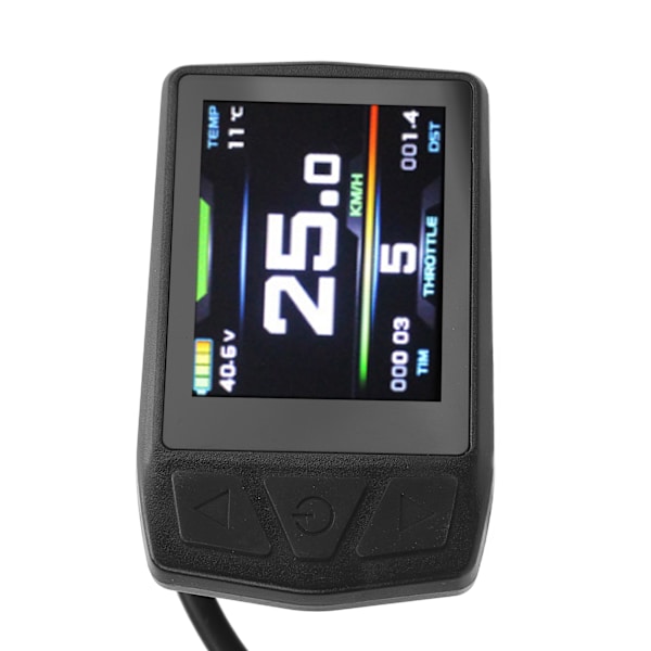 LCD-display til el-løbehjul med baggrundsbelysning og 24-48V USB-port. Holdbart ABS-panel.