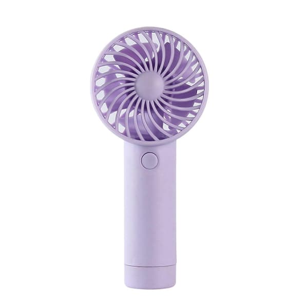 Mini USB bordventilator, mini genopladelig bærbar ventilator, tre ventilationshastigheder, lilla.