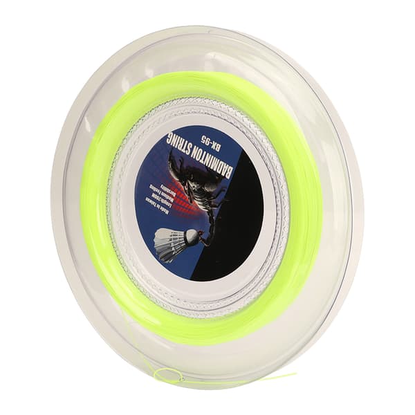 Badmintonstreng, høy elastisitet harpiksfiber, slitesterk, 200m, fluorescerende grønn