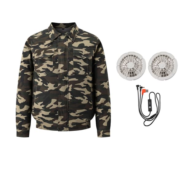 Jakke med USB-blæser, 4 hastigheder, kropskøling til udendørs aktiviteter, 2XL