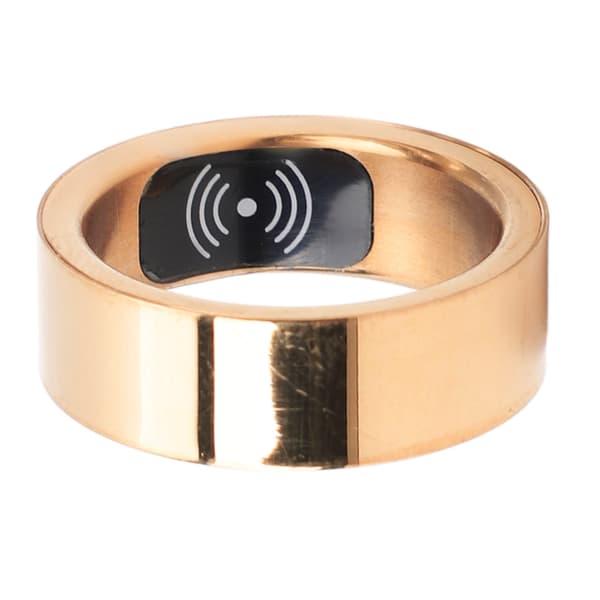 HR214 Smart Ring Søvnmonitor Skridttæller IP68 Fitness Tracker Guld 17