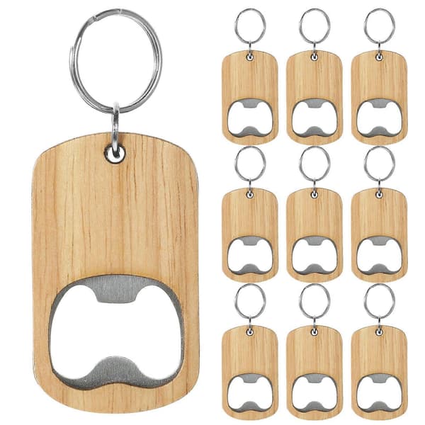 10-pack flasköppnare nyckelringar, mini flasköppnare, läskflasköppnare nyckelringar