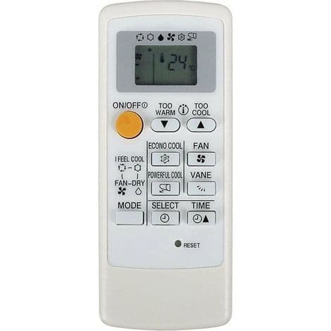 Erstatningsfjernbetjening til aircondition kompatibel med Mitsubishi,