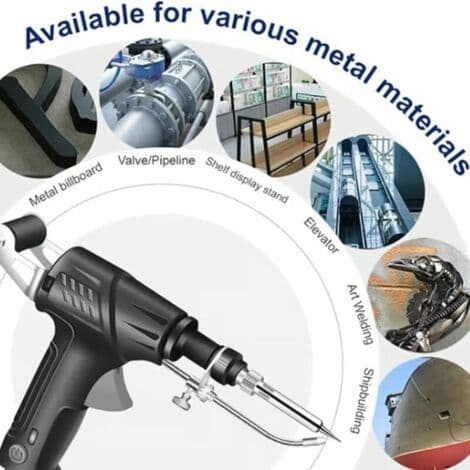 Andyou – 3-i-1 Multifunksjonell Loddebolt – Lodding, Kutting, Rustfjerning – Ergonomisk Sklisikkert Håndtak – For Stål, Aluminium, Rustfritt Stål