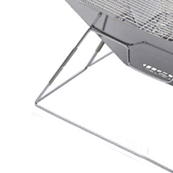 Bærbar sammenklappelig grill i rustfrit stål til udendørs grillning, camping og picnics