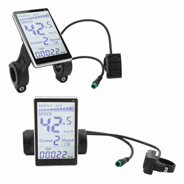 M5 LCD-panel til 24V-60V Universal El-cykel, 31.8/22.2mm, Vandtæt ABS.