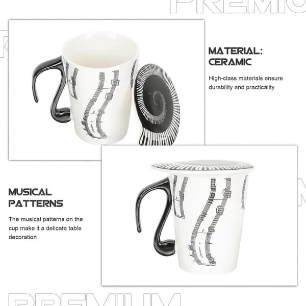 Drikkekopp Keramikk Musikkdesign Krus Rund Hjemmebruk 1-pakning