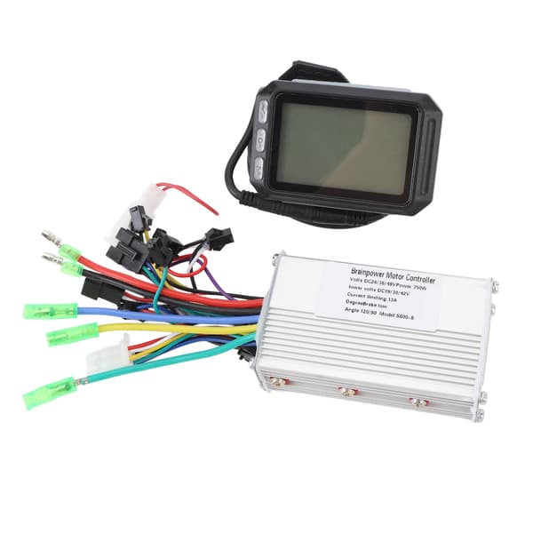 350W børsteløs controller og LCD-måler S600 24V 36V 48V med kabel til elcykel