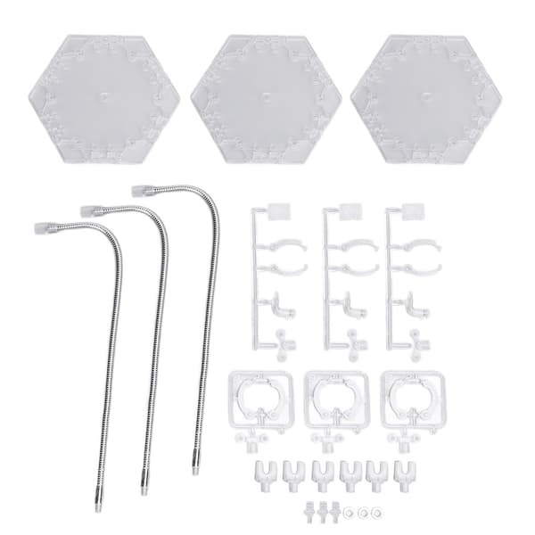 3-pack stödbas för actionfigurer, ABS rostfritt stål, flexibel, för 6-tums transparenta modeller