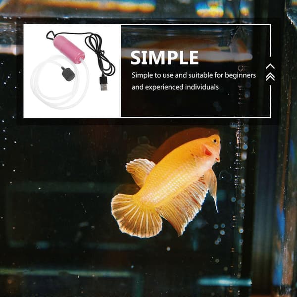 Tyst USB-akvarie-luftpump, syrepump för akvarium, tyst akvarie-luftningspump