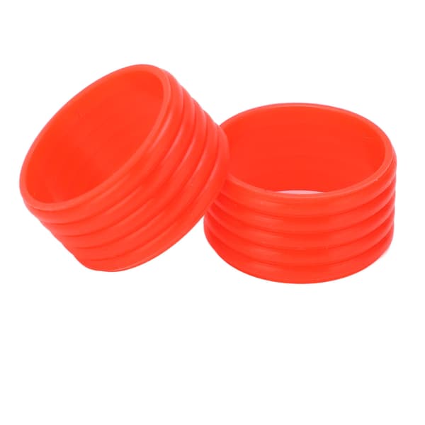 2 stk/sett silikonring for tennisracketgrep, svetteabsorberende grepfeste, rød