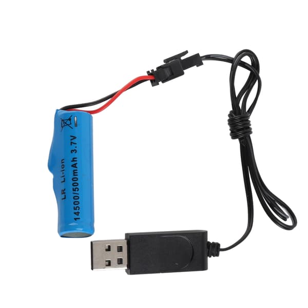 3.7V 500mAh Li-ion batteri til Flytec V005 RC bådtilbehør med USB-opladerkabel