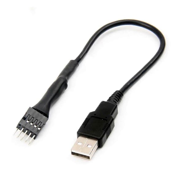 9-pin USB hann til enkel USB Type-A hannkabel