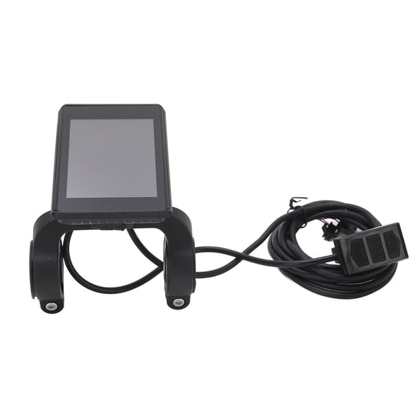 LCD-skjerm for 24V 36V 48V 60V elektrisk sykkel med frontlysgrensesnitt, ABS-materiale