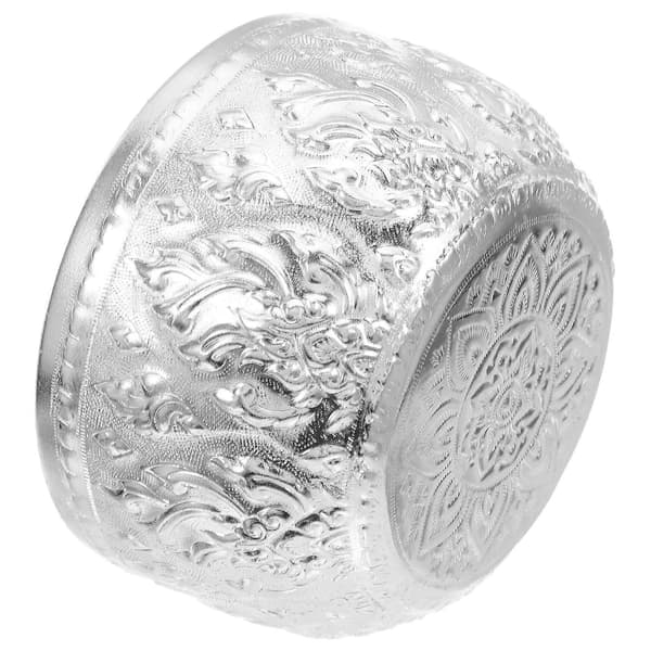 Traditionell thailändsk tennskål, tillverkad av silverlegering, 1 styck.