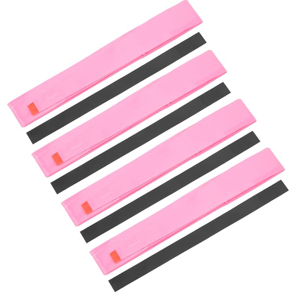 4-delad PU-racketgrepptejp, svettabsorberande, halkfri, hög vidhäftning, rosa