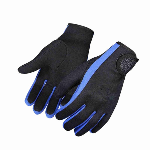 Neoprenhandsker til dykning, surfing, kanosejlads, snorkling, vandsport, sort, blå, medium