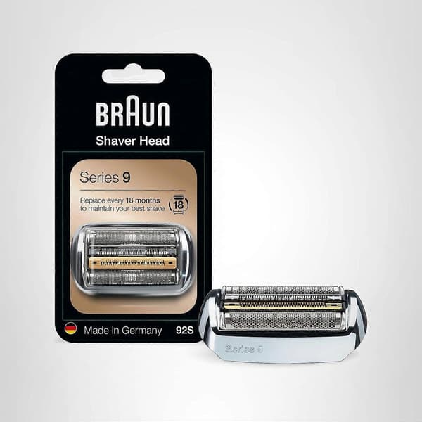 Erstatningsfolie til Braun Series 9 elektrisk barberhoved, sølv 92S