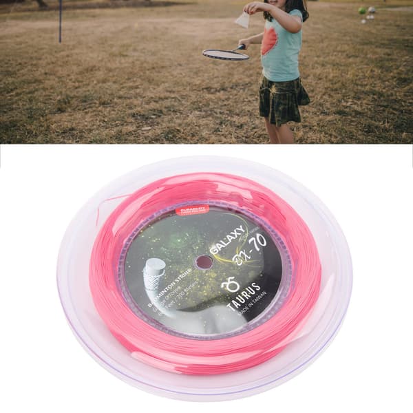 POWERTI BX70 Højelastisk Nylon Badmintonstreng 0,7 mm 200 m Pink til Ketchere