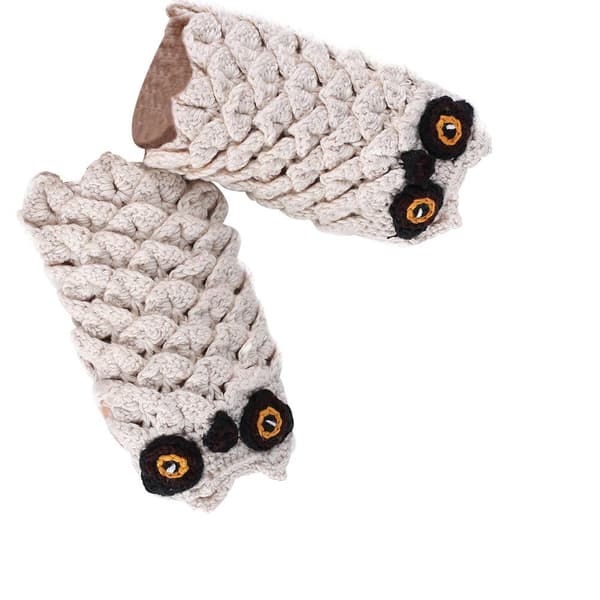 Unisex Halvfinger Strikkede Handsker til Tastning, Vinterkomfort, Julegave