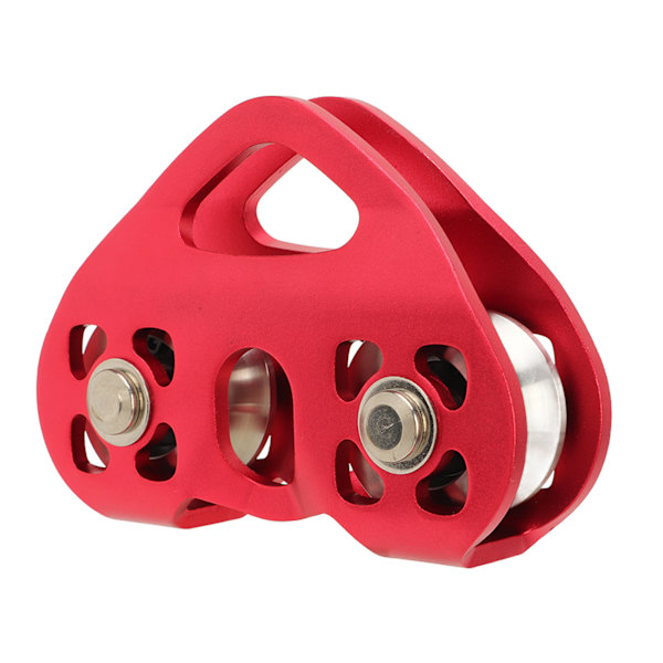 Dobbeltaksel Zip Line Remskive til Bjergbestigning og Redning, Rustfrit Stål Aluminiumlegering 30KN