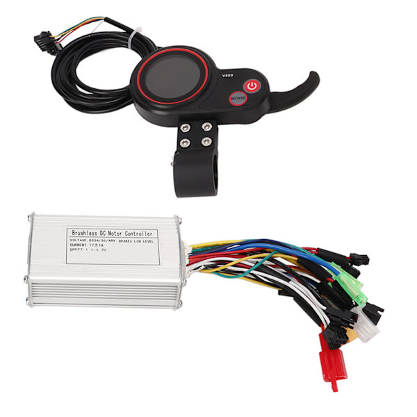 Elektrisk løbehjul-controller med LCD-display, sinusbølge, 3 tilstande, 17A, 24V, 36V, 48V