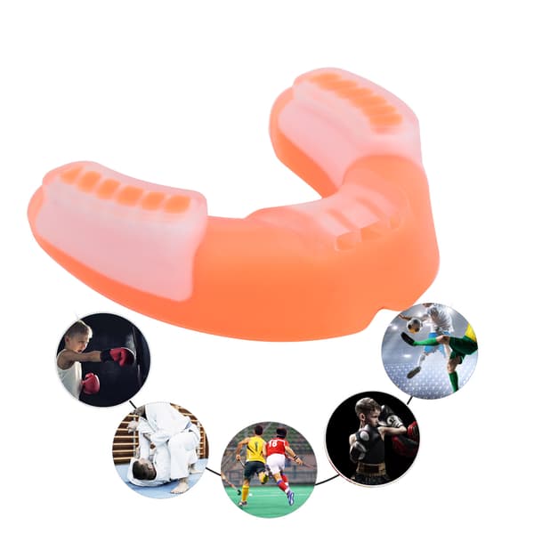 Vuxen tandskydd för boxning Sanda med förvaringsfodral, EVA-material, orange