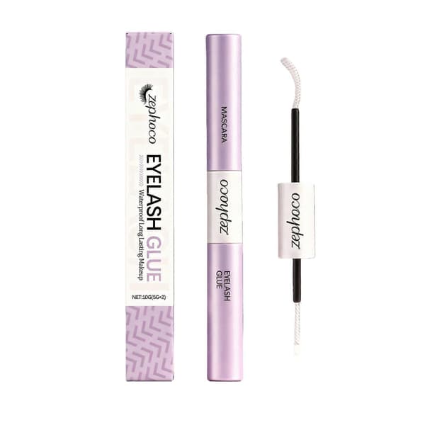 Dobbelt-endet mascara, smudsfri, langvarig farve, fortykker og forlænger, sort mascara.