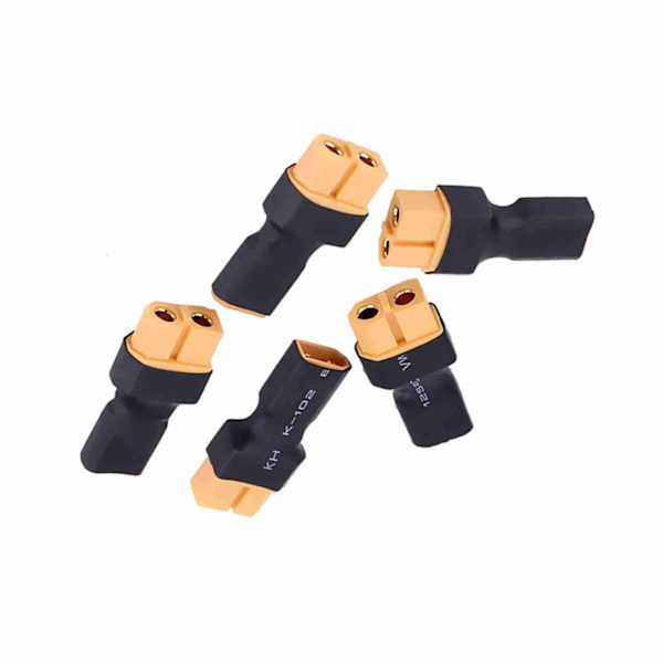 5 stk/sett RC Drone Koblingsadapter XT30 Hann til XT60 Hunn Batterikonverterer