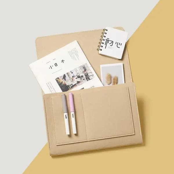 Bedside Caddy, Felt Storage for Bed, Magazine Hanging Bags, Books, Phone, Tablet, iPad, Cables, Remotes, and Glasses Frames.
