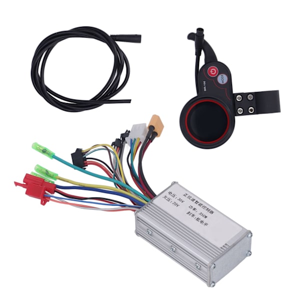 Elcykel Controller Kit 36V 350W med rundt panel og forlængerledning til El-scooter