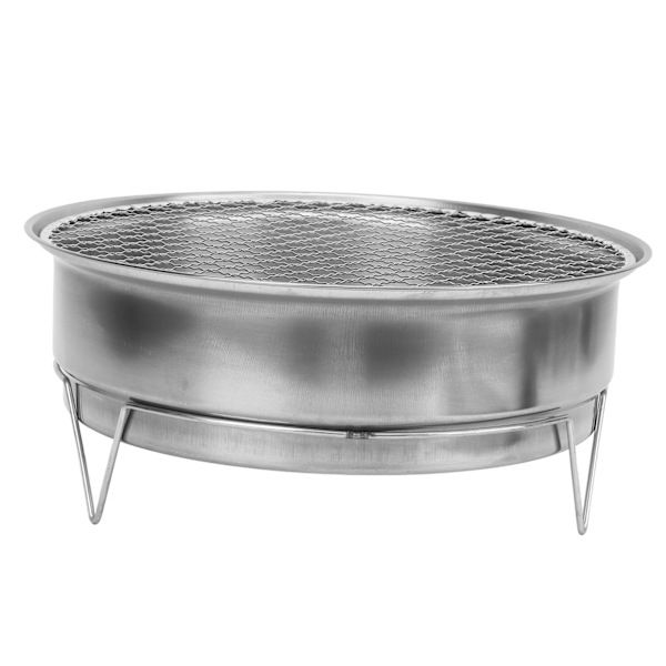Bærbar multifunksjonell kullgrill med steinpanne for utendørs camping