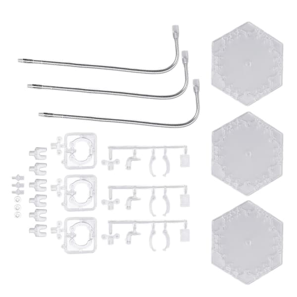 3-pack stödbas för actionfigurer, ABS rostfritt stål, flexibel, för 6-tums transparenta modeller
