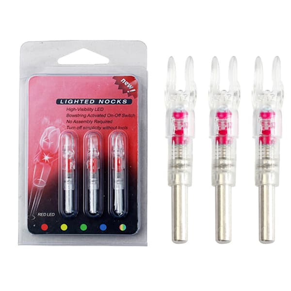 Belysta pilnockar 3-pack 4,5 cm LED PE Automatiska pilbågetillbehör