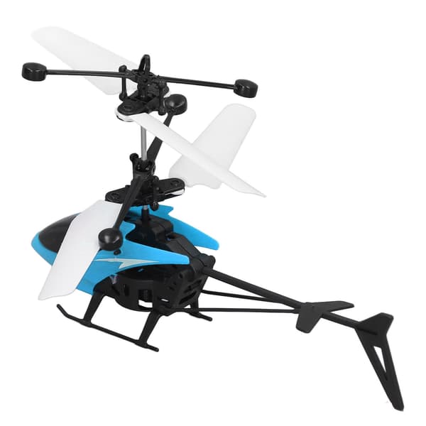 Mini RC Helikopter med Induktionsbelysning, Fallsäker, Stabil Rotationshastighet, Blå