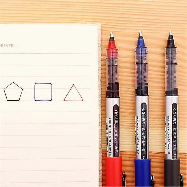 DELI S656 12-pak Rollerball Penne, 0,5 mm Flydende Blæk, til Studiebrug
