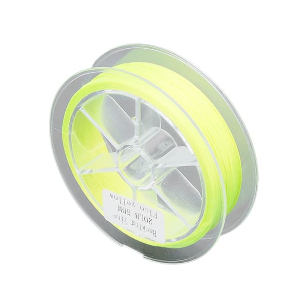 Vaxfri flugfiskelina 20LB 50m Fluorescerande gul polyestermaterial
