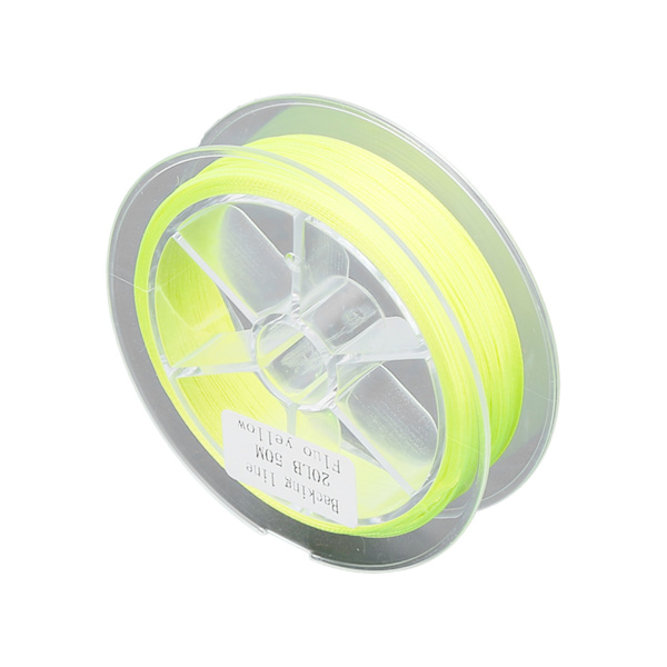 Voksfri fluefiskeline 20LB 50m fluorescerende gul polyestermateriale