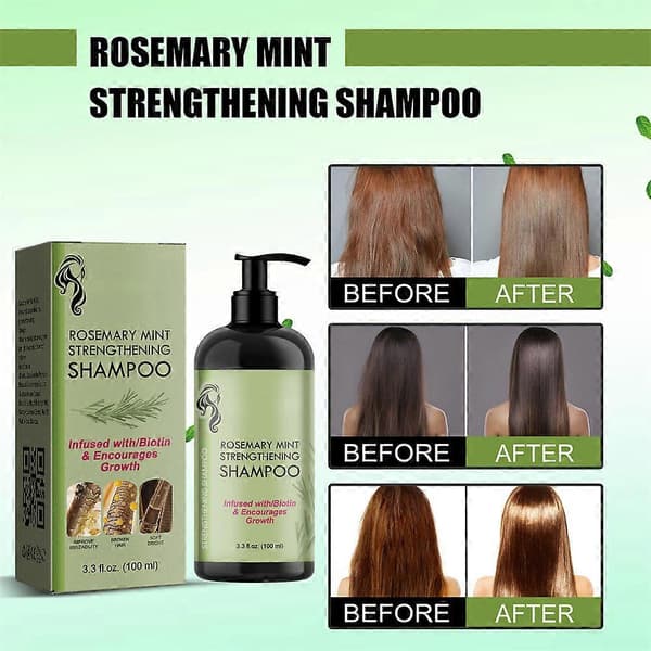 Ny rosmarinshampoo, rosmarin- og mynteshampoo, balsam