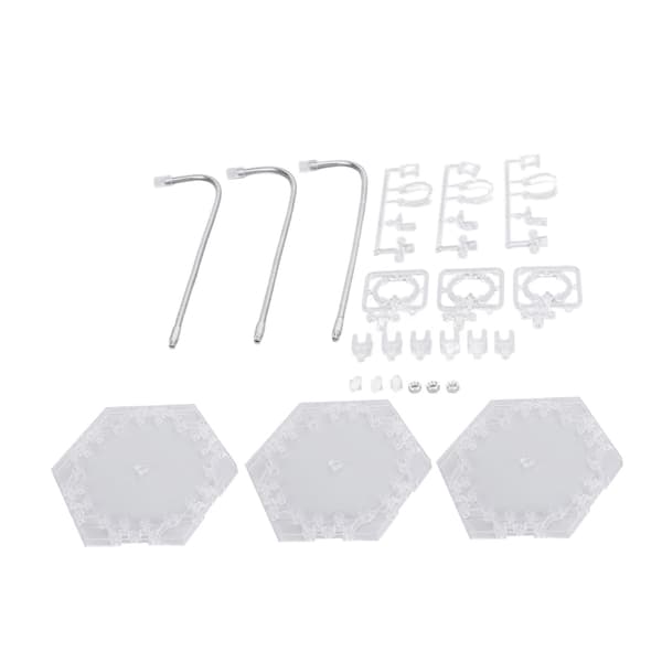 3-pack stödbas för actionfigurer, ABS rostfritt stål, flexibel, för 6-tums transparenta modeller
