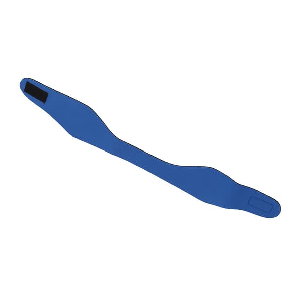 Pandebånd til svømning, børn og voksne, elastisk neopren med justering (Blå L)