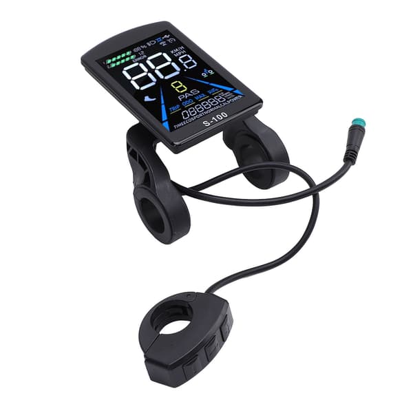 Universal 24V-72V elektrisk cykel LCD-panel med 5-bens stik, vandafvisende, til 22,2 mm styr
