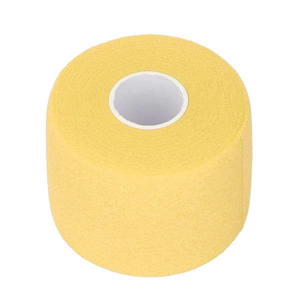 Badminton Grebswikkel med skridsikker polstring, 60 mm bred, 20 m lang, gul