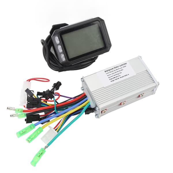 350W børsteløs controller og LCD-måler S600 24V 36V 48V med kabel til elcykel