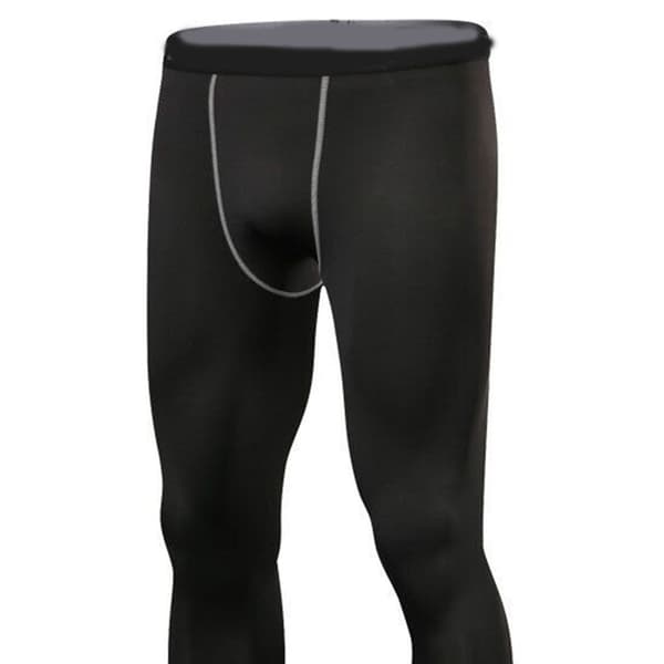 Kompresjonsleggings for menn for trening og løping, hurtigtørkende, elastisk, grå, XL
