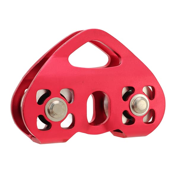 Dobbeltaksel Zip Line Remskive til Bjergbestigning og Redning, Rustfrit Stål Aluminiumlegering 30KN