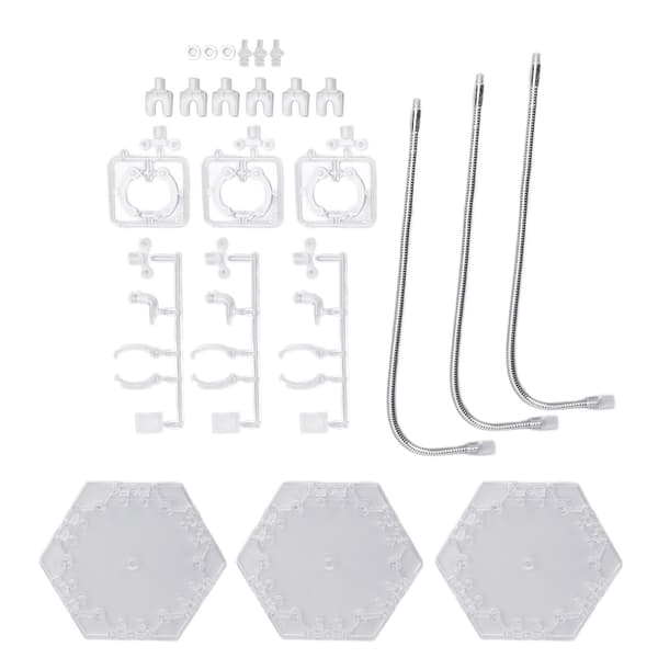 3-pack stödbas för actionfigurer, ABS rostfritt stål, flexibel, för 6-tums transparenta modeller