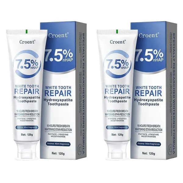 Højkvalitets 7,5% Hydroxyapatit Tandpasta, Fluoridfri Hydroxyapatit Tandpasta Whitening 7.5, Skånsom...